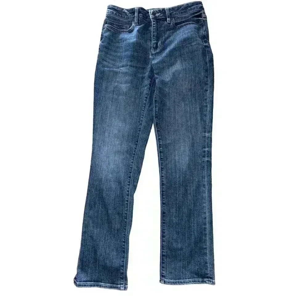 LANDS END hi rise denim jeans size 6